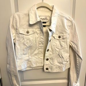 Rue21 Women's White Denim Jacket. Fits more like a Small/medium.